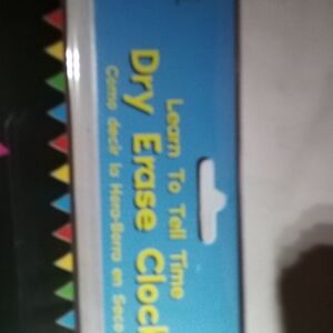 Dry Erase Clock with Colorful Triangles